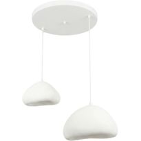 Riippuvalaisin Linento Lighting Lora 30-40-T-Luna, 2-osainen, valkoinen