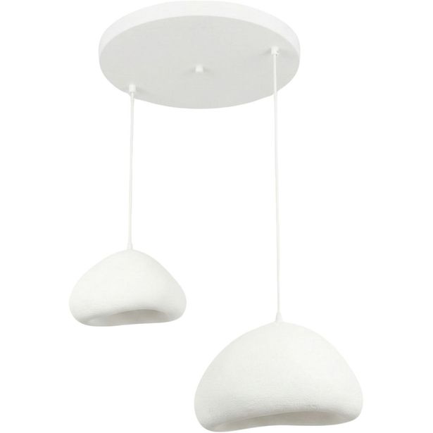 Riippuvalaisin Linento Lighting Lora 30-40-T-Luna, 2-osainen, valkoinen