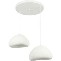 Riippuvalaisin Linento Lighting Lora 40-40-T-Luna, 2-osainen, valkoinen