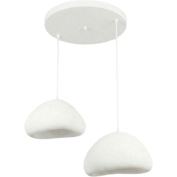 Riippuvalaisin Linento Lighting Lora 40-40-T-Luna, 2-osainen, valkoinen