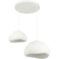 Riippuvalaisin Linento Lighting Lora 40-50-T-Luna, 2-osainen, valkoinen