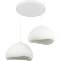 Riippuvalaisin Linento Lighting Lora 50-50-T-Luna, 2-osainen, valkoinen