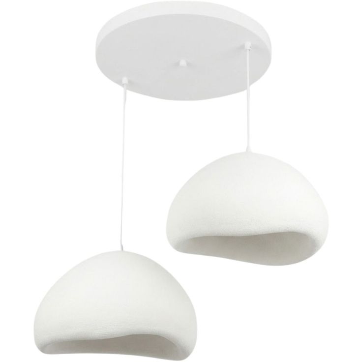 Riippuvalaisin Linento Lighting Lora 50-50-T-Luna, 2-osainen, valkoinen