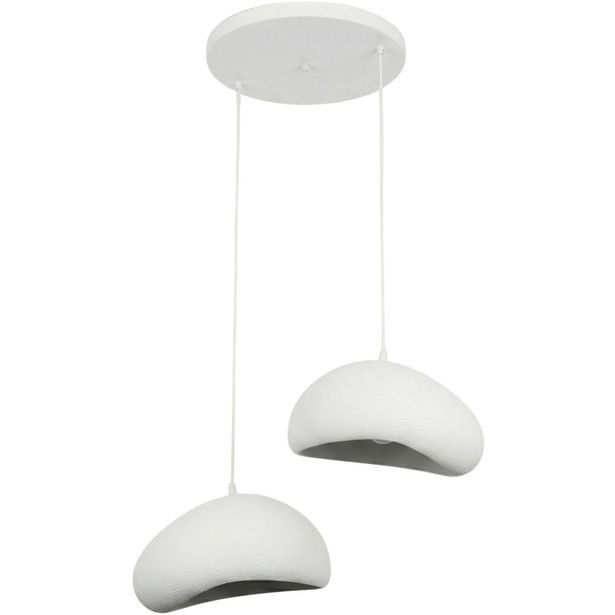 Riippuvalaisin Linento Lighting Loval 30-2-T-Luna, 2-osainen, valkoinen