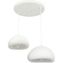 Riippuvalaisin Linento Lighting Loval 30-40-T-Luna, 2-osainen, valkoinen