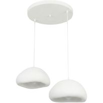 Riippuvalaisin Linento Lighting Loval 40-40-T-Luna, 2-osainen, valkoinen