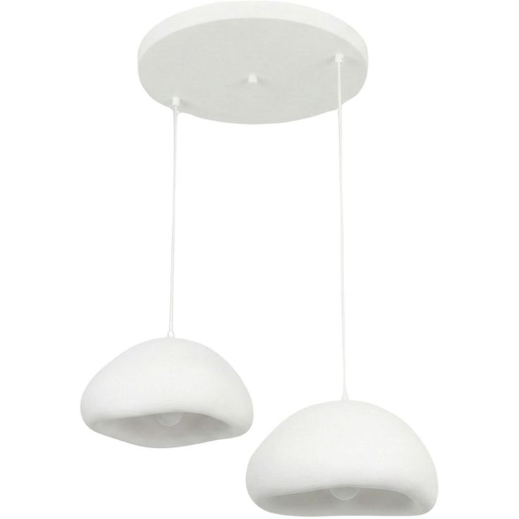 Riippuvalaisin Linento Lighting Loval 40-40-T-Luna, 2-osainen, valkoinen