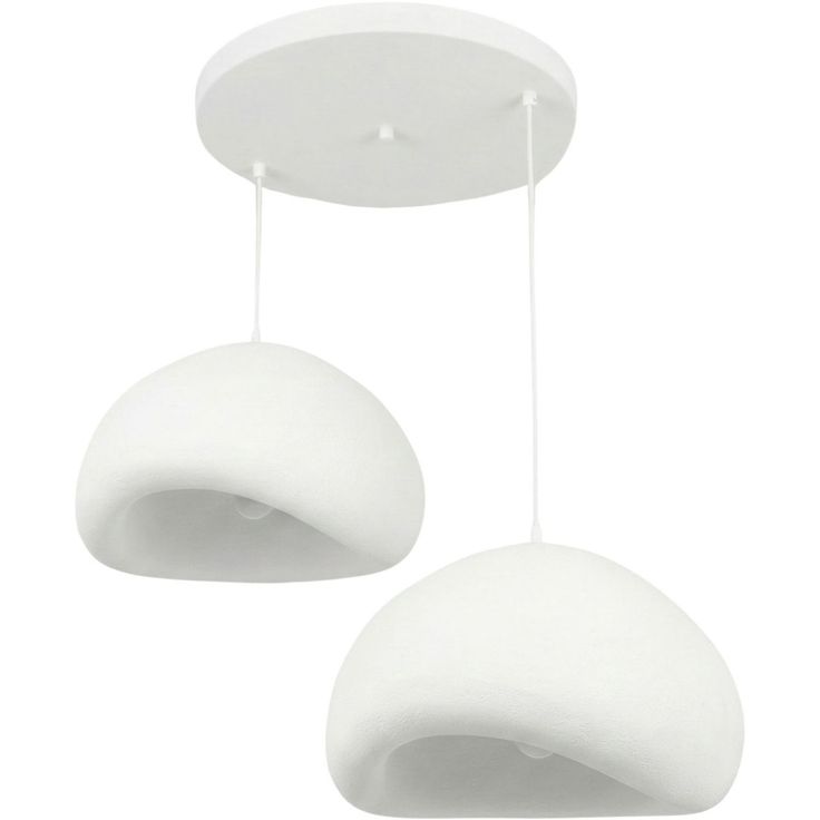 Riippuvalaisin Linento Lighting Loval 50-50-T-Luna, 2-osainen, valkoinen
