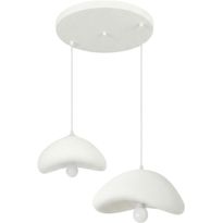 Riippuvalaisin Linento Lighting Luna 30-40-T-Nua, 2-osainen, säädettävä korkeus, valkoinen