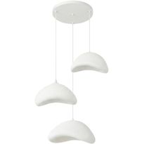 Riippuvalaisin Linento Lighting Luna T, 3-osainen, valkoinen