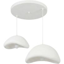 Riippuvalaisin Linento Lighting Luna 40-50-T, 2-osainen, valkoinen