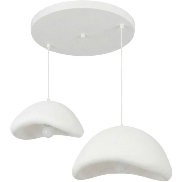 Riippuvalaisin Linento Lighting Luna 40-50-T, 2-osainen, valkoinen