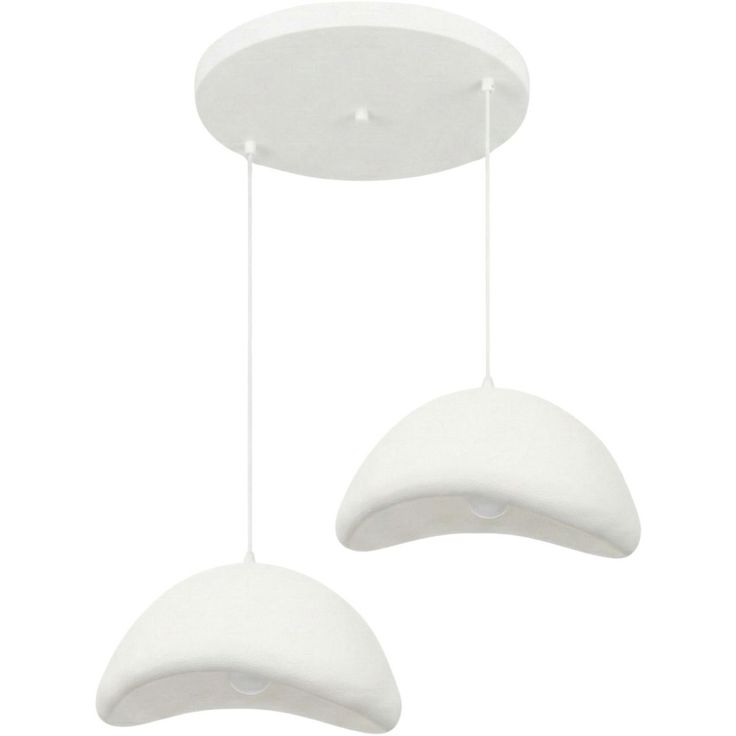 Riippuvalaisin Linento Lighting Luna 50-50-T, 2-osainen, valkoinen