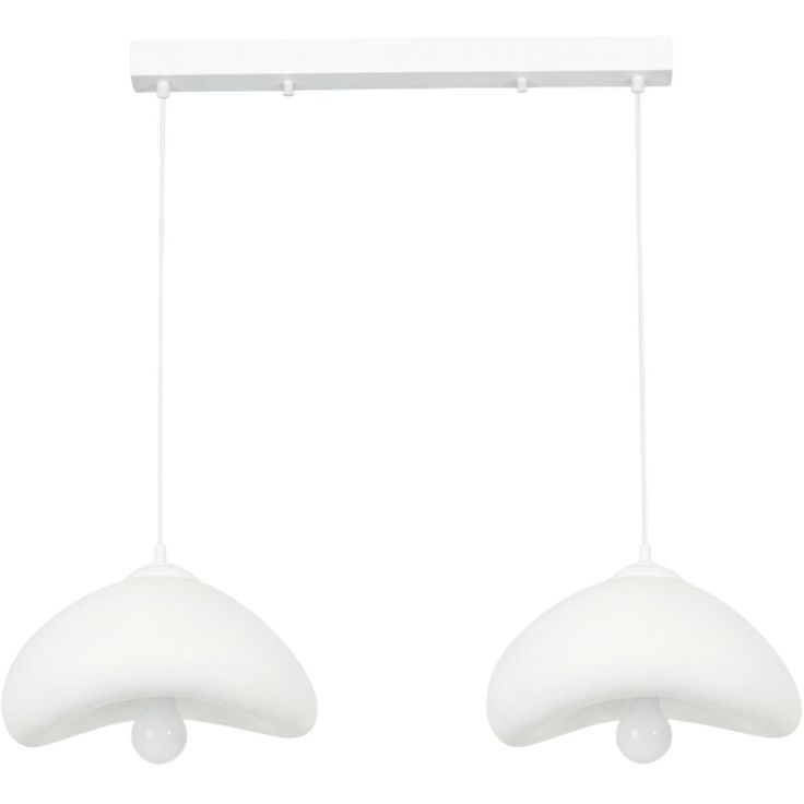 Riippuvalaisin Linento Lighting Luna 30-2-C, 2-osainen, valkoinen