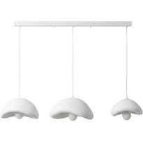 Riippuvalaisin Linento Lighting Luna C, 3-osainen, valkoinen
