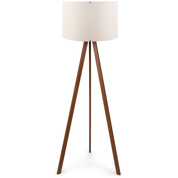 Lattiavalaisin Linento Lighting Ramona, 140cm, ruskea/luonnonvalkoinen