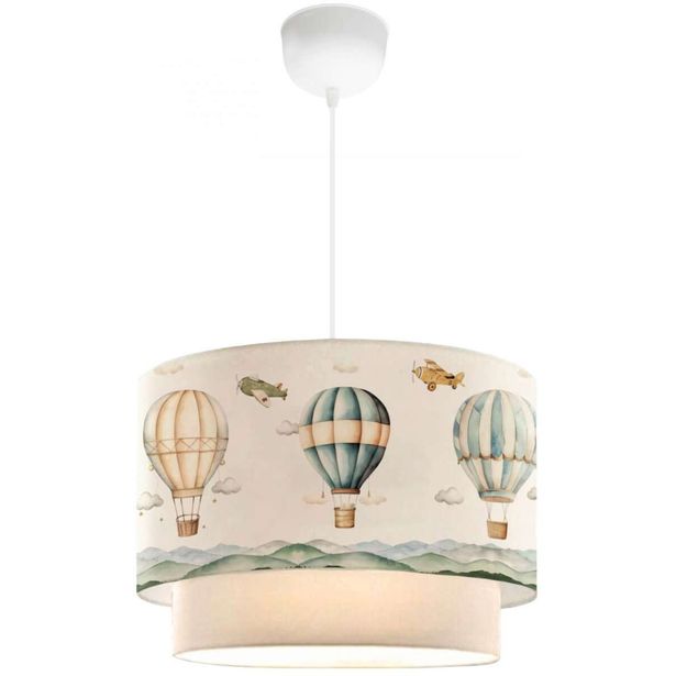 Lastenhuoneen riippuvalaisin Linento Lighting 241678 valkoinen