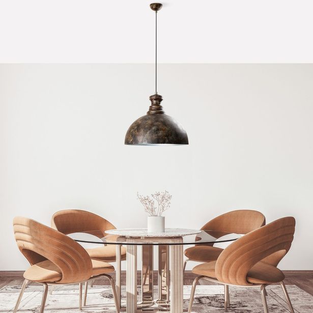 Riippuvalaisin Linento Lighting KURE-30-228-RETRO, Ø40cm, tummanruskea