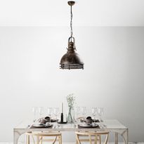 Riippuvalaisin Linento Lighting SAGLAM-3762-RETRO, Ø30cm, tummanruskea