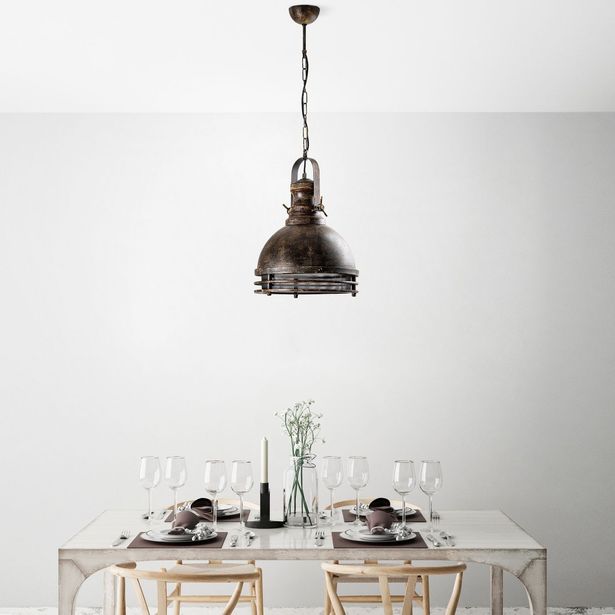 Riippuvalaisin Linento Lighting SAGLAM-3762-RETRO, Ø30cm, tummanruskea