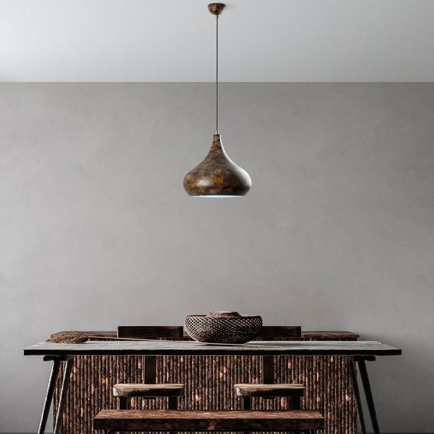 Riippuvalaisin Linento Lighting SAGLAM-3774-RETRO, Ø30cm, tummanruskea