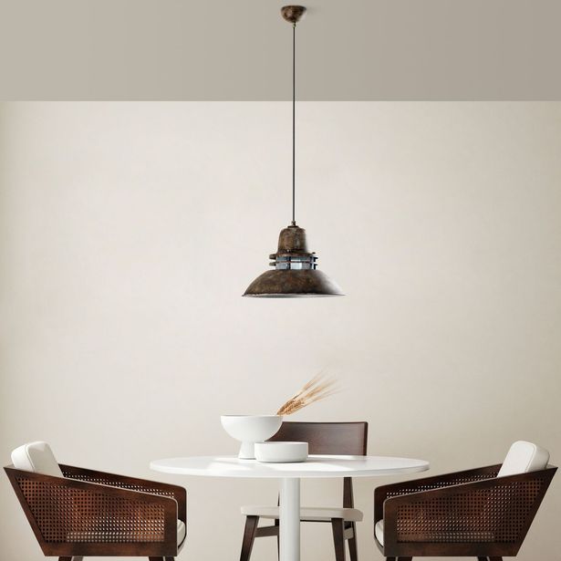 Riippuvalaisin Linento Lighting TIBET-3735-RETRO, Ø34cm, tummanruskea