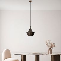 Riippuvalaisin Linento Lighting TOM-3551-RETRO, Ø23cm, tummanruskea