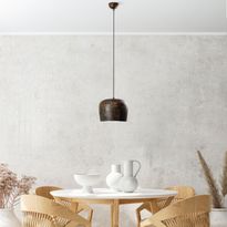 Riippuvalaisin Linento Lighting YOZGAT-N-1409-RETRO, Ø23cm, tummanruskea