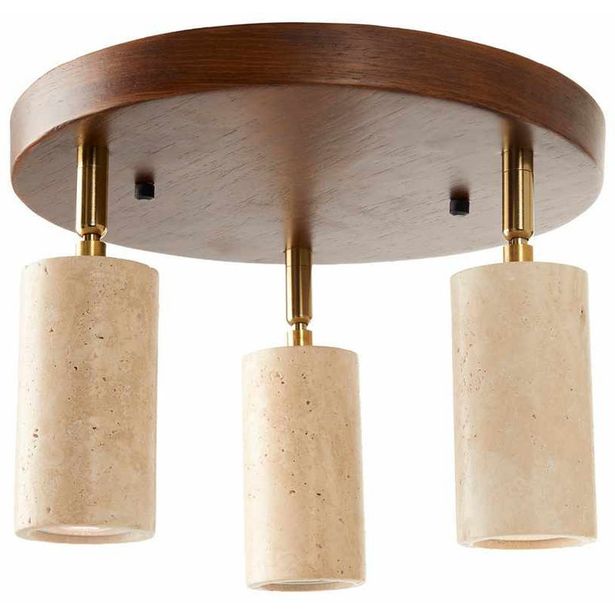 Kattospotti Linento Lighting Nur 3-osainen beige/saksanpähkinä