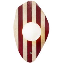 Seinävalaisin Linento Lighting Push beige/valkoinen/punainen