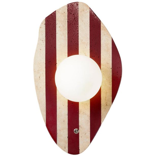 Seinävalaisin Linento Lighting Push beige/valkoinen/punainen