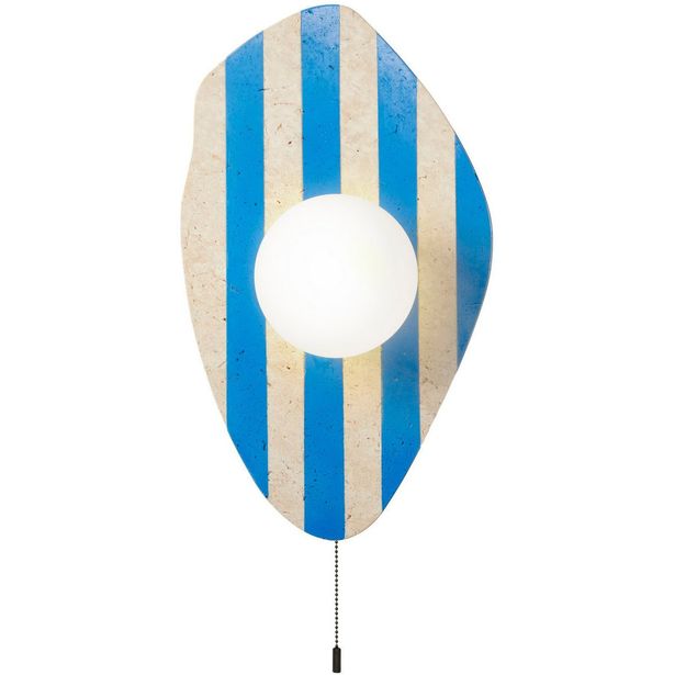 Seinävalaisin Linento Lighting Side beige/valkoinen/sininen