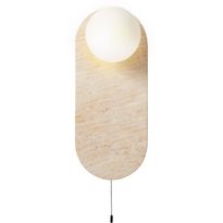 Seinävalaisin Linento Lighting Tor-Bell beige/valkoinen