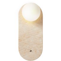 Seinävalaisin Linento Lighting Tor-Worn beige/valkoinen