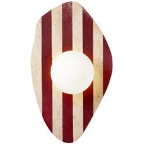 Seinävalaisin Linento Lighting Forest beige/valkoinen/punainen