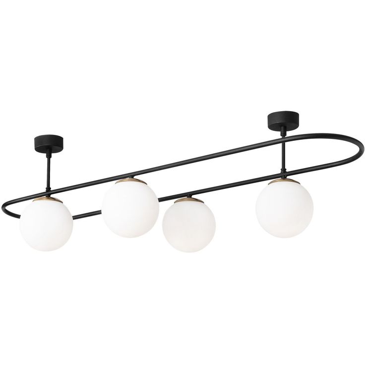 Kattovalaisin Linento Lighting Abakus, 4-osainen, musta