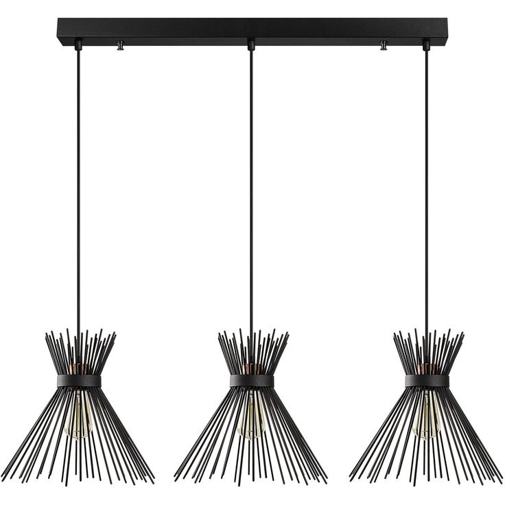 Kattovalaisin Linento Lighting Kirpi, 3-osainen, musta