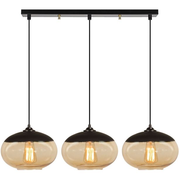 Kattovalaisin Linento Lighting Camini, 3-osainen, musta/keltainen