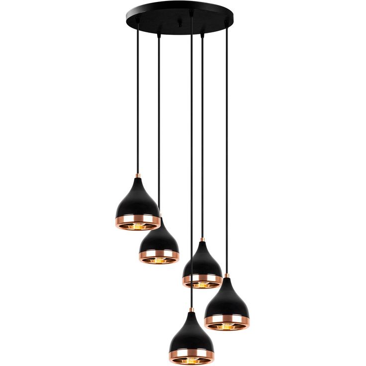 Kattovalaisin Linento Lighting Mint, 5-osainen, musta/kupari
