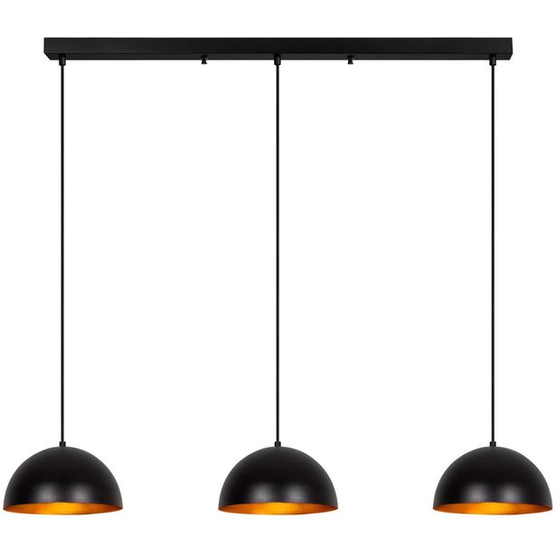 Riippuvalaisin Linento Lighting Kure 30 Mr-7213, 3-osainen, 140x30x111cm, musta