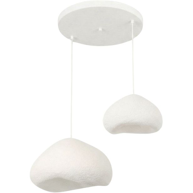 Riippuvalaisin Linento Lighting Lora 40-50-T-Nua, 2-osainen, valkoinen