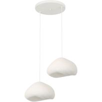 Riippuvalaisin Linento Lighting Lora 50-50-T-Nua, 2-osainen, valkoinen