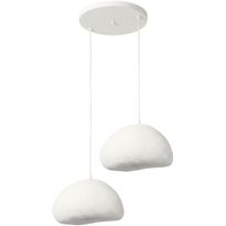 Riippuvalaisin Linento Lighting Loval 40-40-T-Nua, 2-osainen, valkoinen