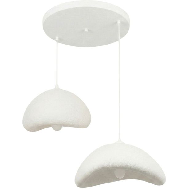 Riippuvalaisin Linento Lighting Luna 30-40-T-Nua, 2-osainen, valkoinen