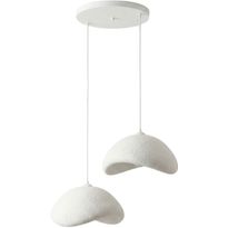 Riippuvalaisin Linento Lighting Luna 50-50-T-Nua, 2-osainen, valkoinen