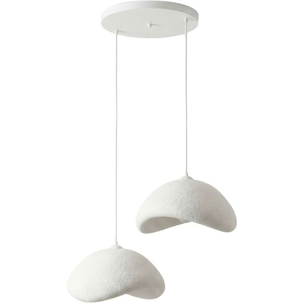 Riippuvalaisin Linento Lighting Luna 50-50-T-Nua, 2-osainen, valkoinen