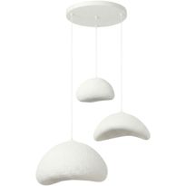 Riippuvalaisin Linento Lighting Luna Nua T, 3-osainen, valkoinen