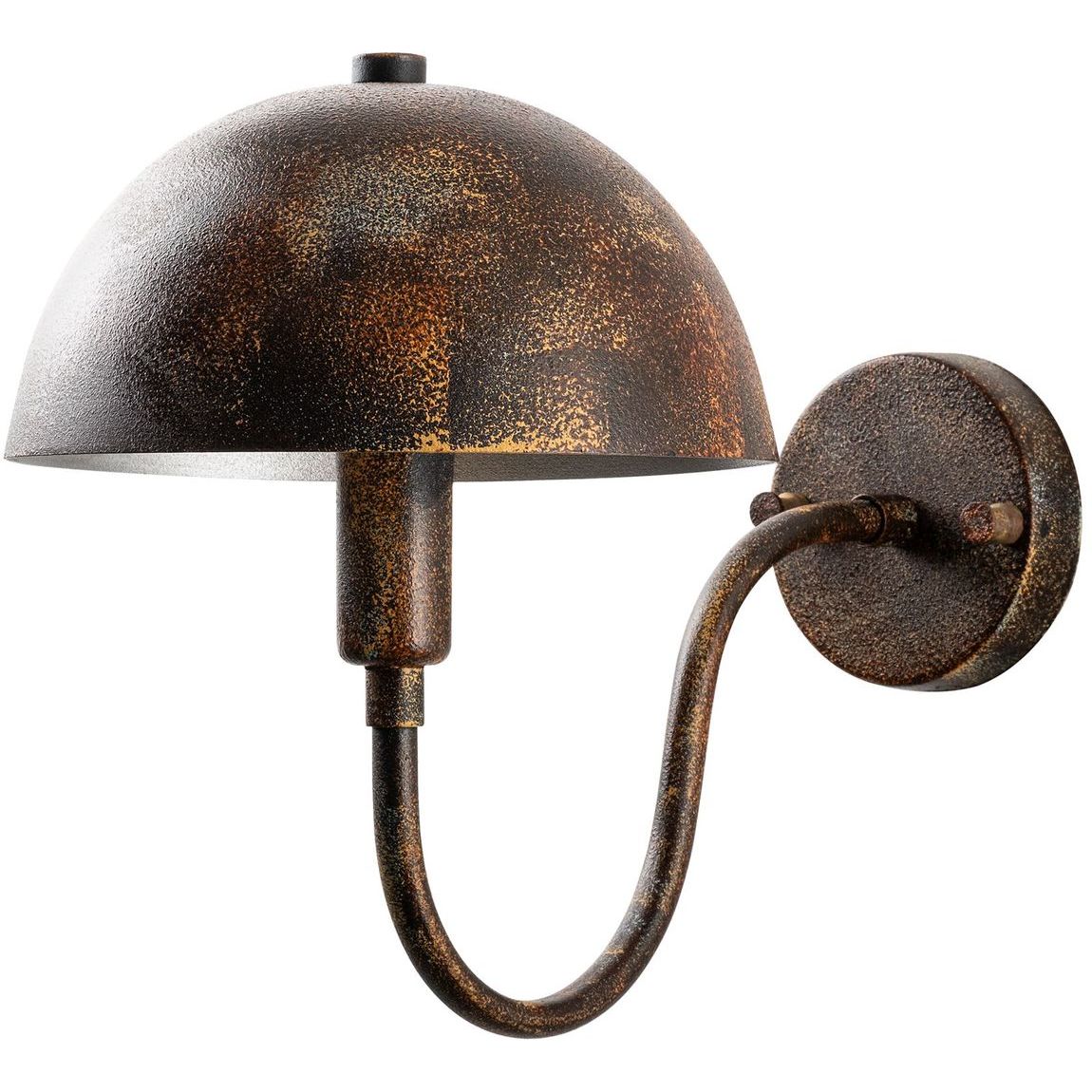 Seinävalaisin Linento Lighting Togg 2, Ø20cm, vintage tummanruskea