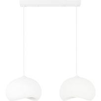 Riippuvalaisin Linento Lighting Yontu suora 80cm 2-osainen valkoinen