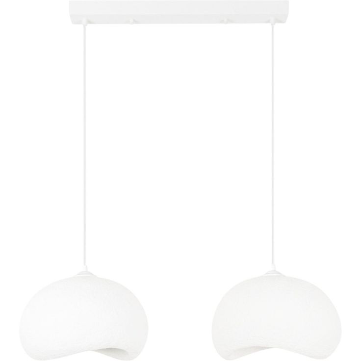 Riippuvalaisin Linento Lighting Yontu suora 80cm 2-osainen valkoinen